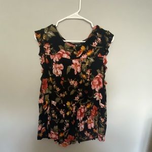 Floral American Eagle top